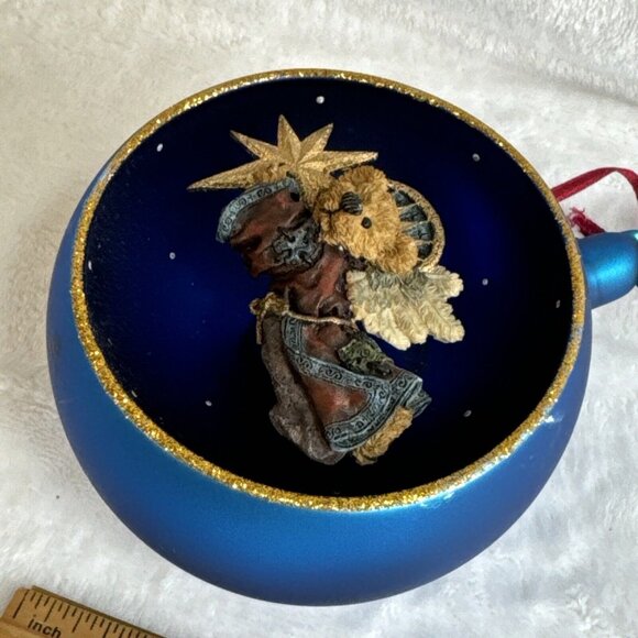 Limited Edition BOYDS BEAR 3D Glass Christmas Tree Hanging Ornament - Picture 6 of 7